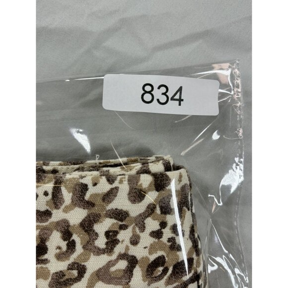 Mango MNG Cheetah Print Skirt Casual Women's Large Linen blend Brown & Beige - Picture 12 of 12